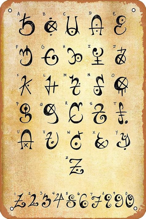 Divination alphabet fonts